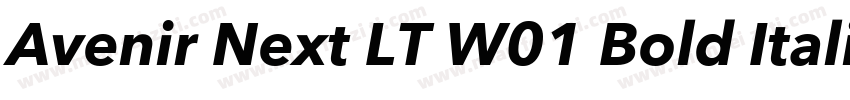 Avenir Next LT W01 Bold Italic字体转换